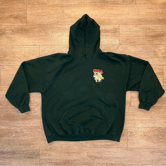 Primitive Green Graphic Hoodie with Colorful Print - Picture 2 of 4